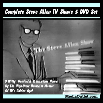 Steve Allen DVDs Complete 5 Disc Set Old Time TV Shows
